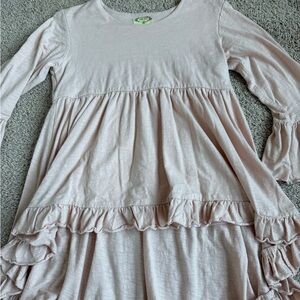 Mia Joy by Joyfolie Girls’ Blush Pink Ruffle Tiered Dress | Size 14